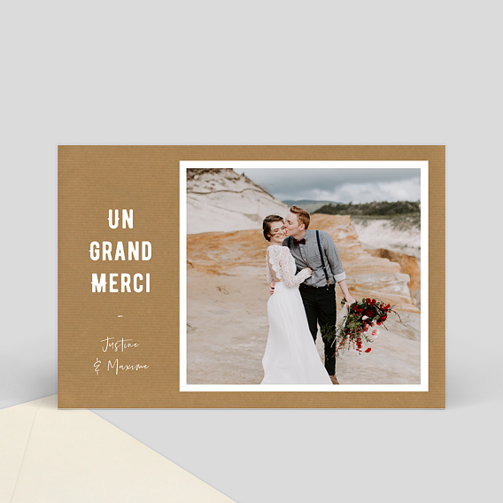 Remerciements mariage Photo remerciement mariage
