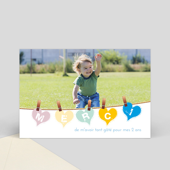 Remerciements Anniversaire Remerciement anniversaire photo enfant