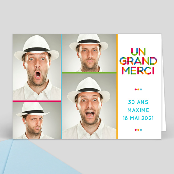 Remerciements Anniversaire Remerciement camaieu