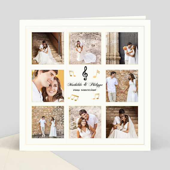 Remerciements mariage Remerciement mariage musique