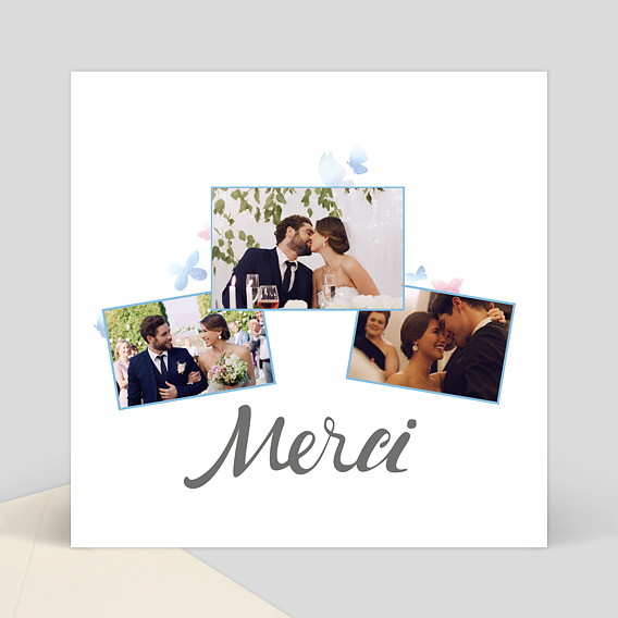 Remerciements mariage Remerciement mariage papillons