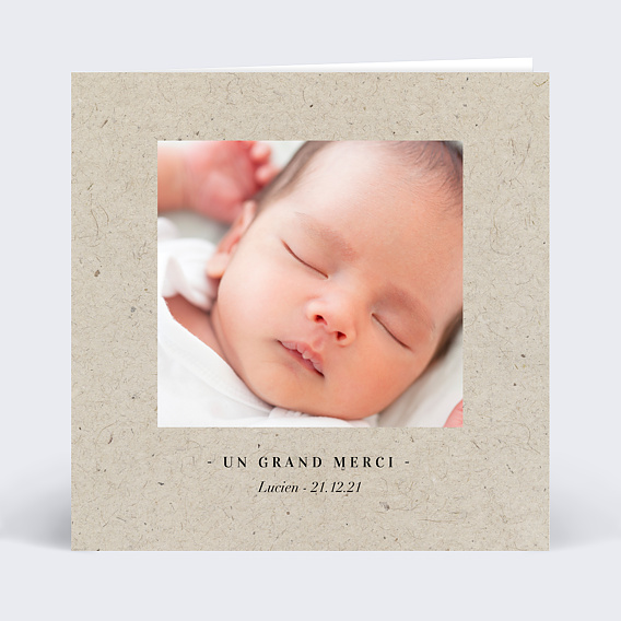 Remerciements Naissance Remerciement naissance avec photo
