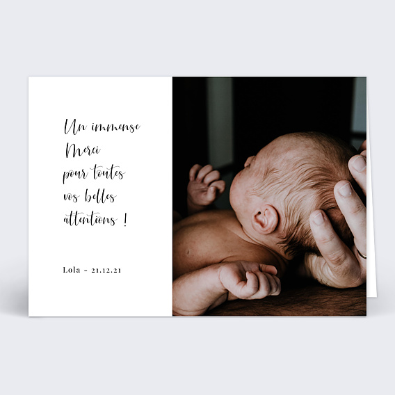 Remerciements Naissance Remerciement naissance original mixte