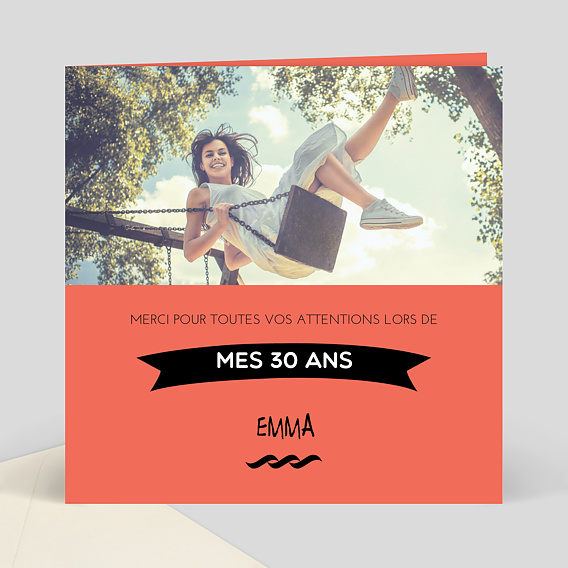 Remerciements Anniversaire Remerciement photo anniversaire