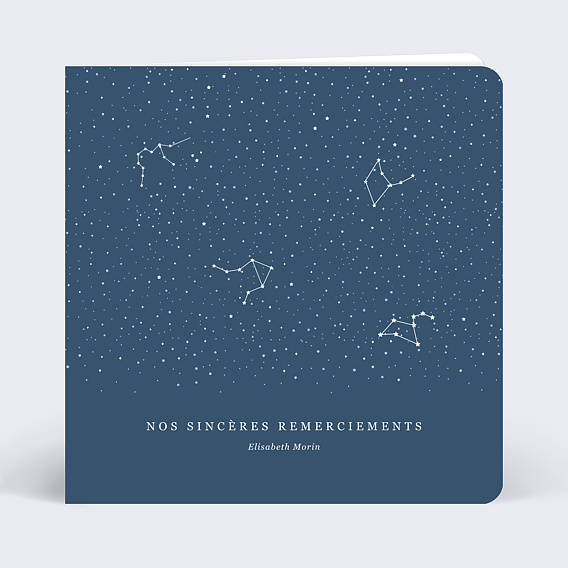 Remerciement Deces Ciel Etoile Popcarte