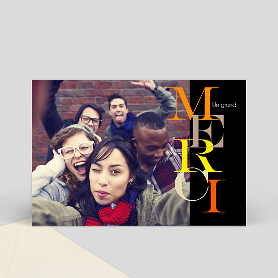 Remerciements Anniversaire Remerciements lettres colorées