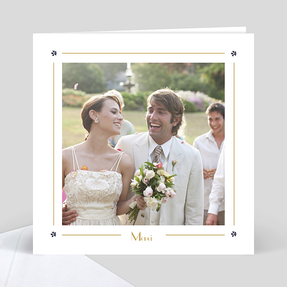 Remerciements mariage Remerciement mariage chic