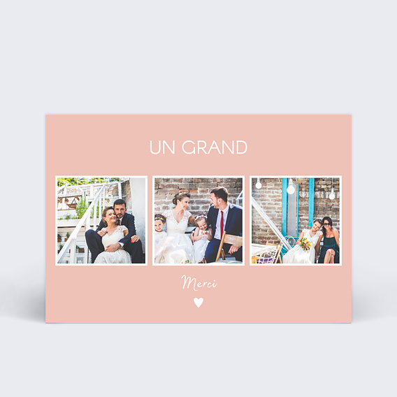 Carte remerciement mariage Famille