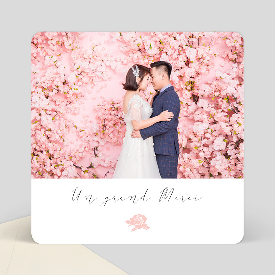 Remerciements mariage Remerciement mariage roses