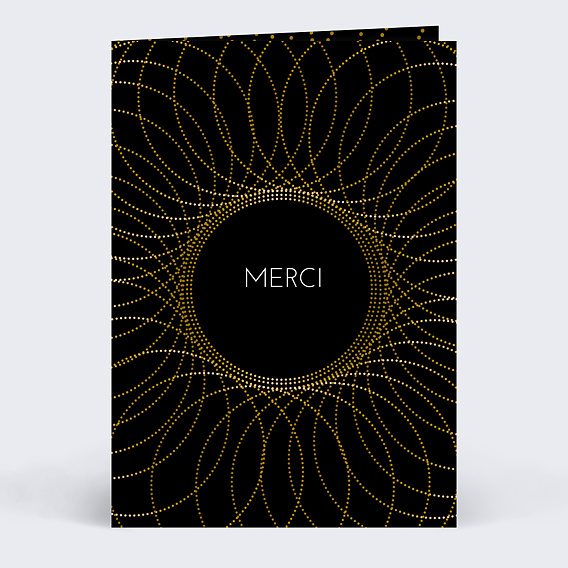 Carte remerciement invitation Rosace