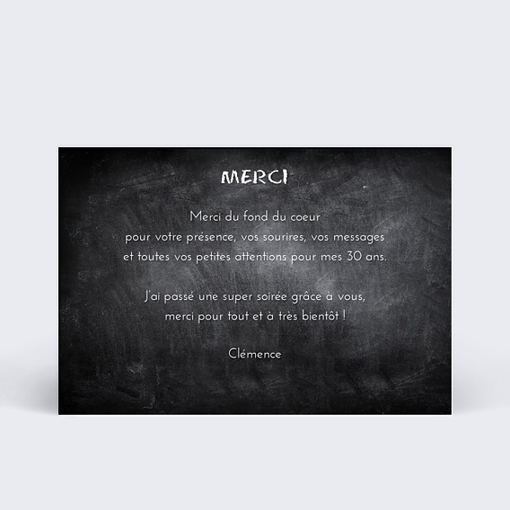 Remerciements Toutes Occasions Ardoise