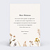 Carte remerciement invitation Bohème Chic Verso