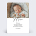 Carte remerciement naissance Collage Naissance Verso