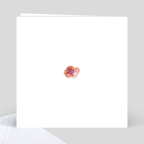 Carte de remerciement Bouquet Aquarelle Verso