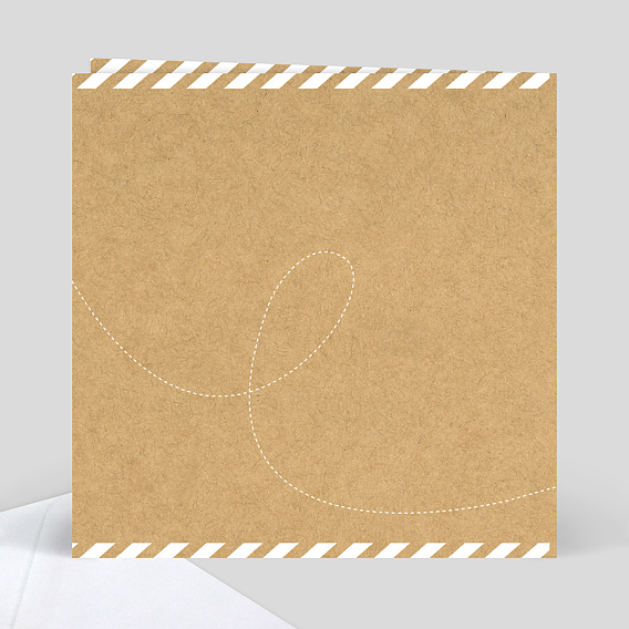 Carte de remerciement Itinéraire Verso