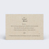 Carte remerciement invitation Champêtre Verso