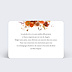 Carte remerciement décès Fleurs orangées Verso