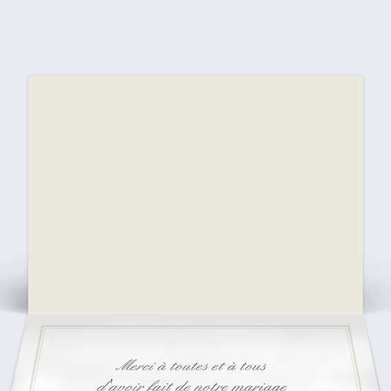 Carte remerciement mariage Classique Cadre Multiphotos Intérieur Gauche