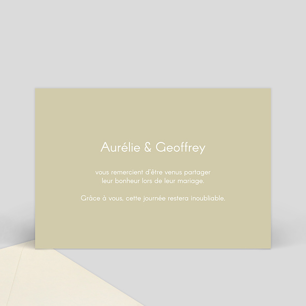 Carte de Remerciement Mariage Ambiance Verso