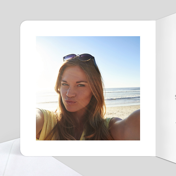 Carte de remerciement Couronne Fleurie Simple Intérieur Gauche