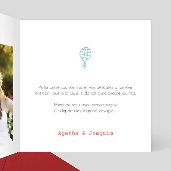 Carte de remerciement Ensemble en Vadrouille Intérieur Droit