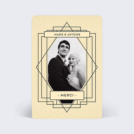 Remerciements mariage Années 20