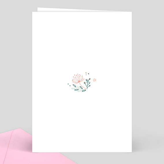 Carte de remerciement Couronne de Fleurs Verso