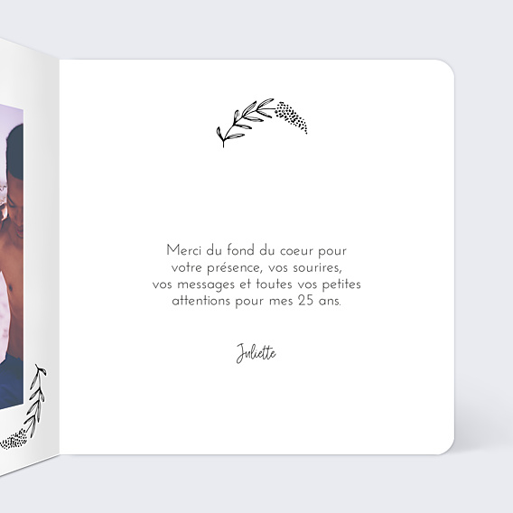 Remerciements Toutes Occasions Couronne de Feuilles Tampon