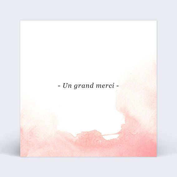 Remerciements Décès Aquarelle rose