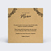 Carte remerciement invitation Couronne de Graminées Verso