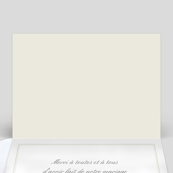 Carte remerciement mariage Classique Cadre Multiphotos Intérieur Gauche