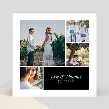 Remerciements Mariage Classique Multiphotos