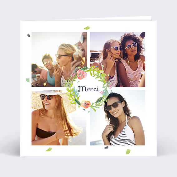 Remerciements Toutes Occasions Couronne Aquarelle