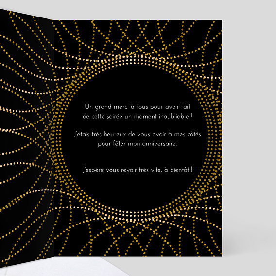 Carte de remerciement Rosace Intérieur Droit