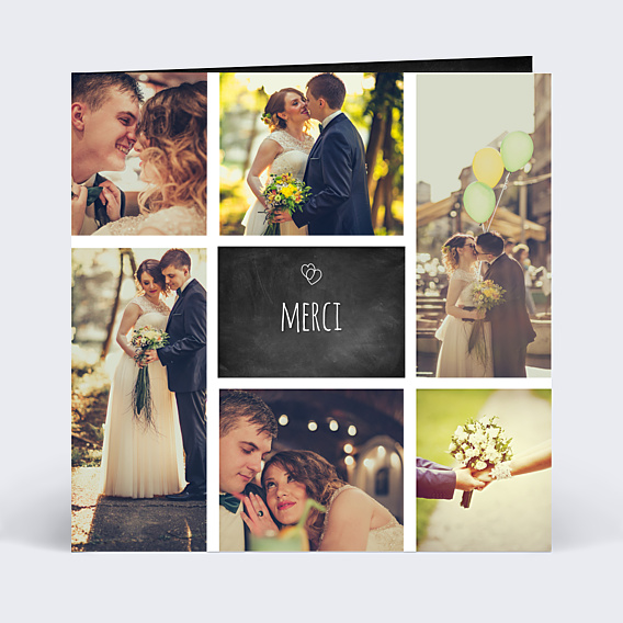 Remerciements Toutes Occasions Ardoise Multi-photos
