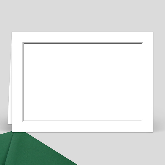 Carte remerciement mariage Cadre Double Verso