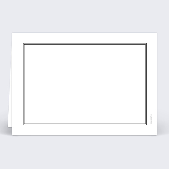 Carte remerciement mariage Cadre Double Verso