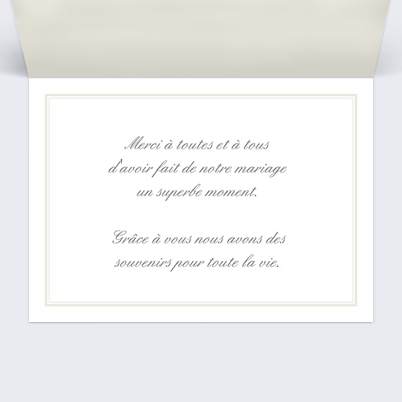 Remerciements mariage Classique Cadre Multiphotos