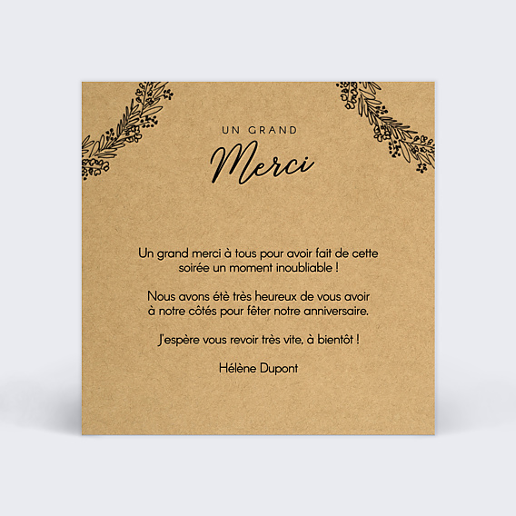 Remerciements Toutes Occasions Couronne de Graminées