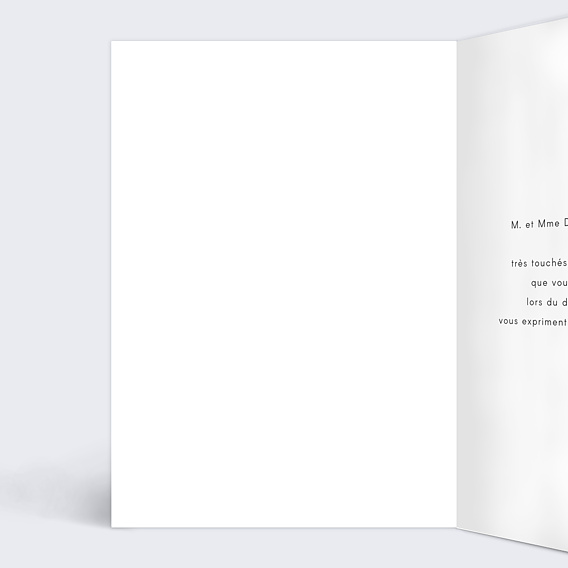 Carte remerciement décès Multi Photos Intérieur Gauche