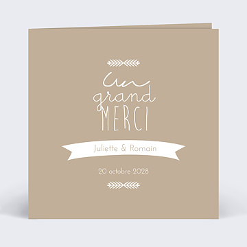 Carte remerciement mariage Nous Nous Marions
