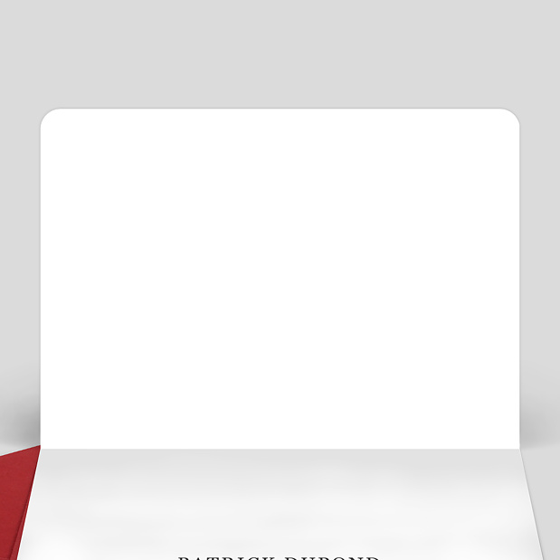 Carte de Remerciement Décès Portrait Ovale Intérieur Gauche