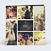 Carte remerciement invitation Ardoise Multi-photos