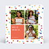 Carte remerciement invitation Confettis