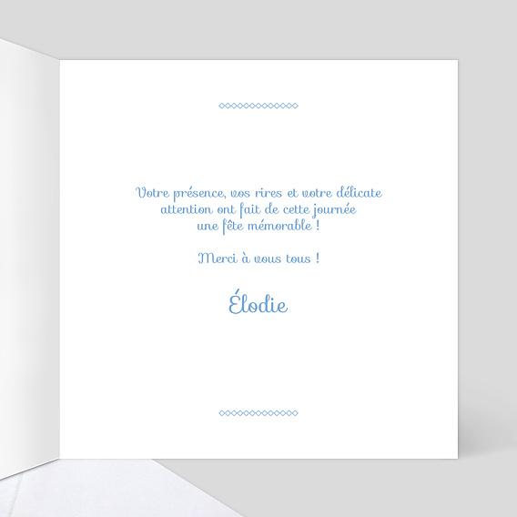 Carte de remerciement Instant Elégant Intérieur Droit