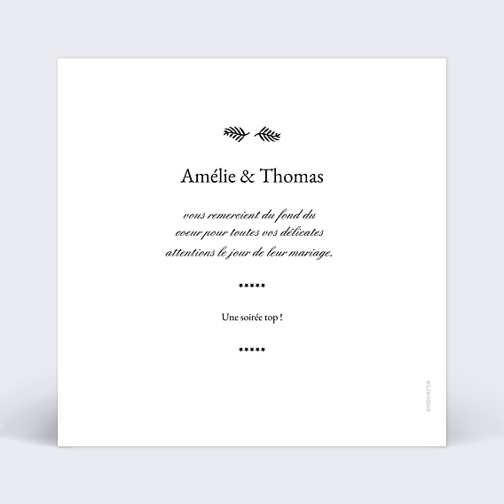 Remerciements mariage Cinéma