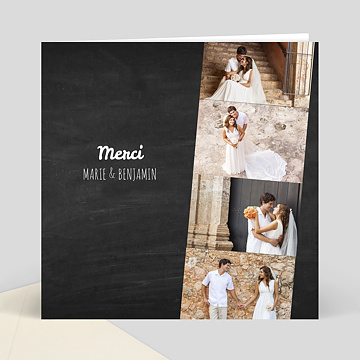 Remerciements Mariage Jeu typographique