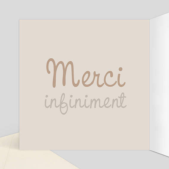 Carte de remerciement Bulle Merci Infiniment Intérieur Gauche