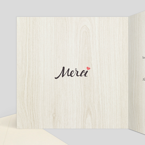 Carte remerciement mariage Photomaton Intérieur Gauche