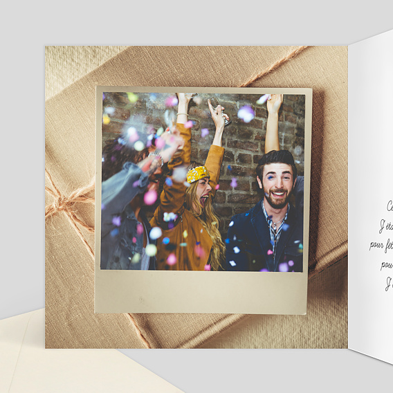 Carte de remerciement Summer Polaroïd Intérieur Gauche